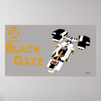 Galaxy Black Grind Poster