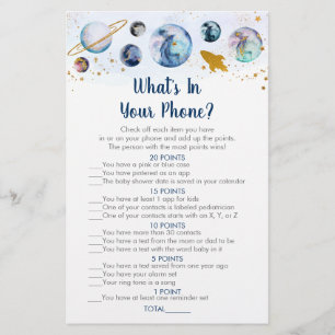 Galaxy Blue Guld Space What's in your Mobil Game