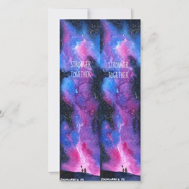 Galaxy Bookmark: Starkare tillsammans Julkort (Framsida)
