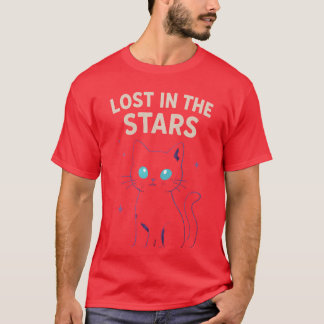 Galaxy Cat - Borttappad i Stars T Shirt