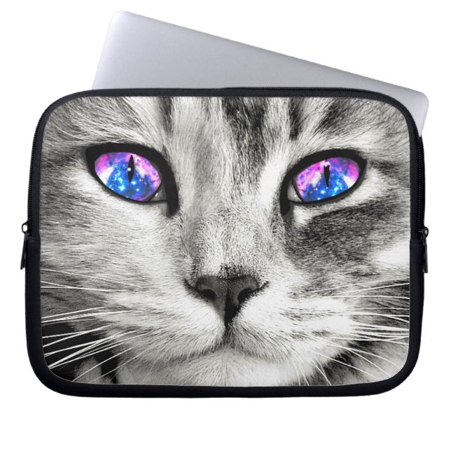 Galaxy Cat Ögon Laptop sleeve (Framsidan)