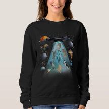 Galaxy Cat Simning T-Shirt | Söt Astronaut Katt 