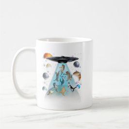 Galaxy Cat Simning T-Shirt | Söt Astronaut Katt  Kaffemugg