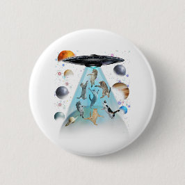 Galaxy Cat Swimming T-Shirt | Cute Astronaut Cats  Knapp