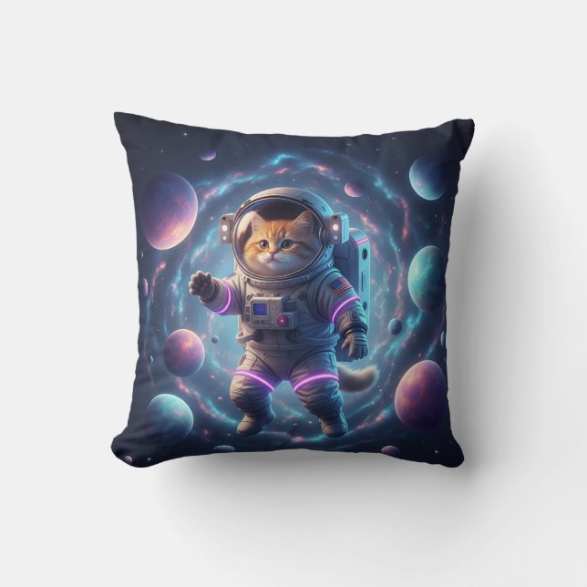 Galaxy Cat – The Space Explorer Kudde (Framsida)