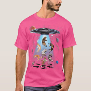 Galaxy Cat Ufo Shirt Funny Cat Cat Graphi T