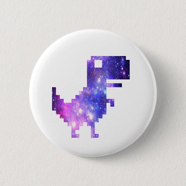 Galaxy Chrome T-Rex T-Shirt Knapp (Framsida)