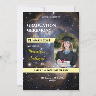 Galaxy Class of 2025 Ceremony Invite Inbjudningar