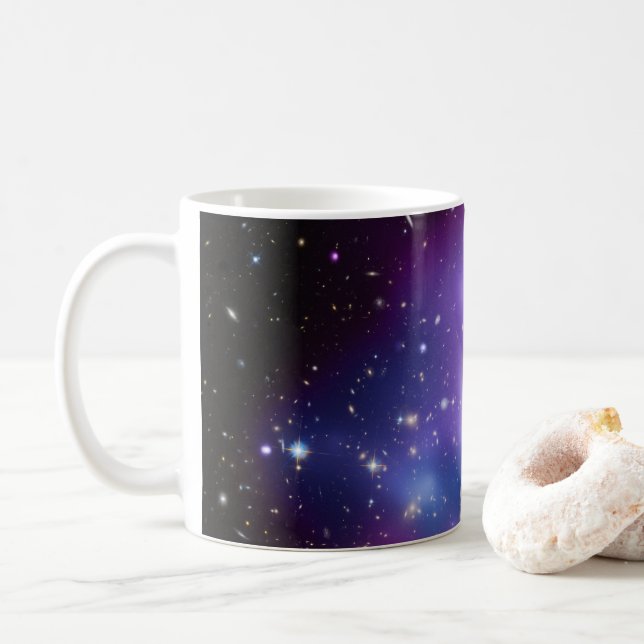 Galaxy Cluster Lila Celestial Fullt Photo Kaffemugg (Med munk)