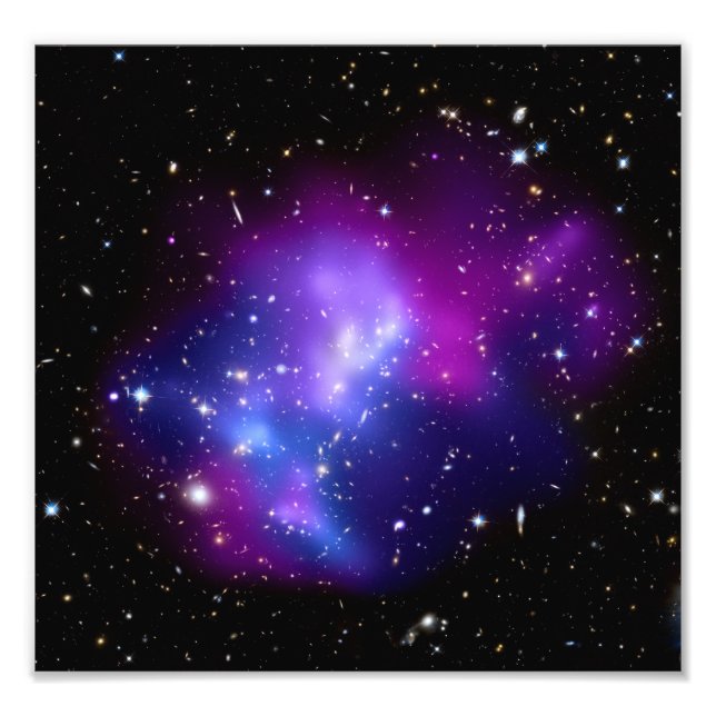 Galaxy Cluster MACS J0717 (Hubble Telescope) Fototryck (Framsidan)