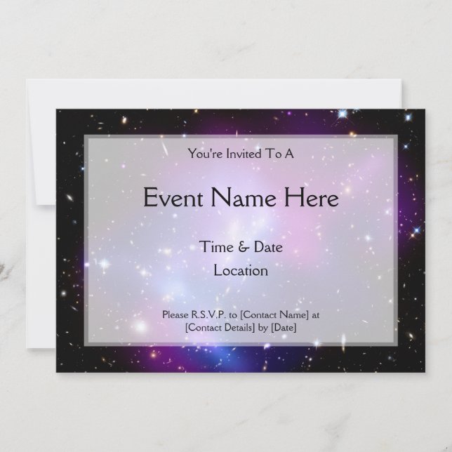 Galaxy Cluster MACS J0717 (mobiltelescope) Inbjudningar (Framsida)