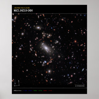 Galaxy Cluster MACS J1423 (NIRCam Compass Image) Poster