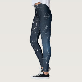 Galaxy Constellation Himlar Astronomy Stars Planet Leggings