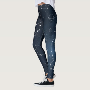 Galaxy Constellation Himlar Astronomy Stars Planet Leggings