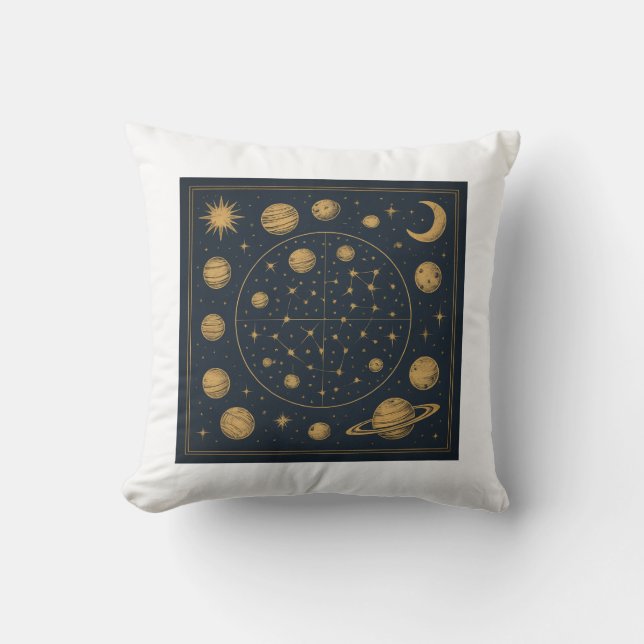 Galaxy Constellation Pillow Kudde (Framsida)