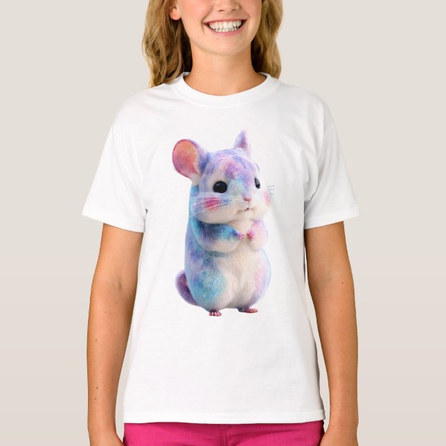 Galaxy Cotton Candy Chinchilla Barn T Shirt (Framsida)