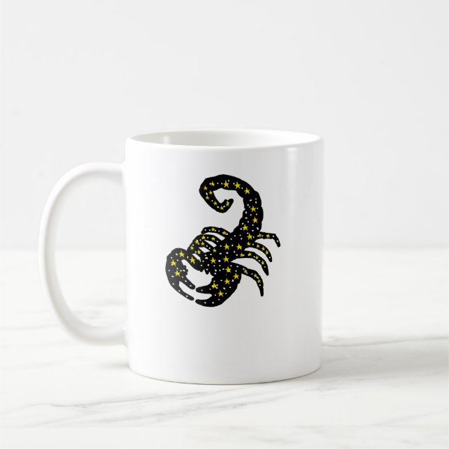 Galaxy Crab Zodiac Mugg – Kosmisk Cancer Silhuett  (Vänster)