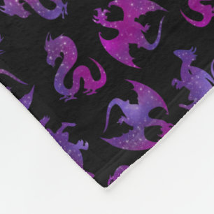 Galaxy Dragon i Lila och Rosa Fleecefilt