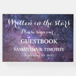 Galaxy Elegant Starry Night Universe Bröllop Gästböcker