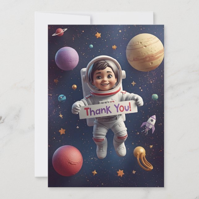 Galaxy Explorer - Tack för ditt kort för barn (Framsida)