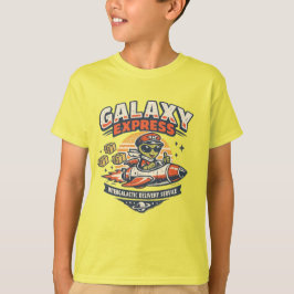 Galaxy Express Vintage Alien Rocket Delivery Masco T Shirt