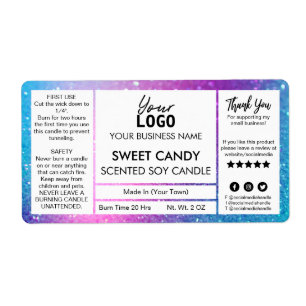 Galaxy Färgad Candy Scented Soy Candle Fraktsedel