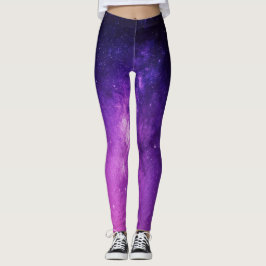 Galaxy Färgad Space och Universe Leggings