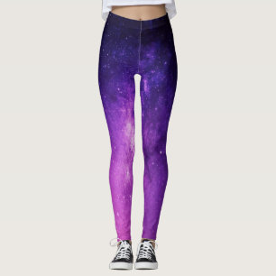 Galaxy Färgad Space och Universe Leggings