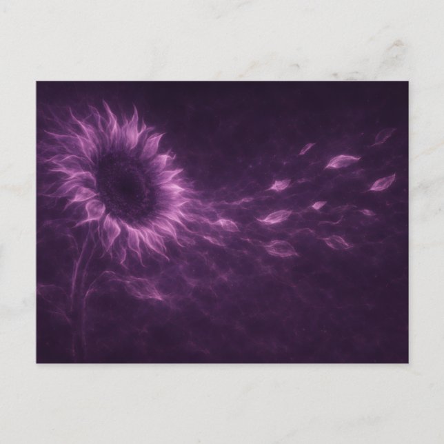 Galaxy Flower Aesthetic Postcard Vykort (Framsida)