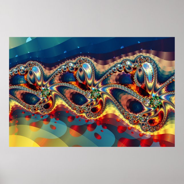 Galaxy Flower Fractal Poster (Framsidan)
