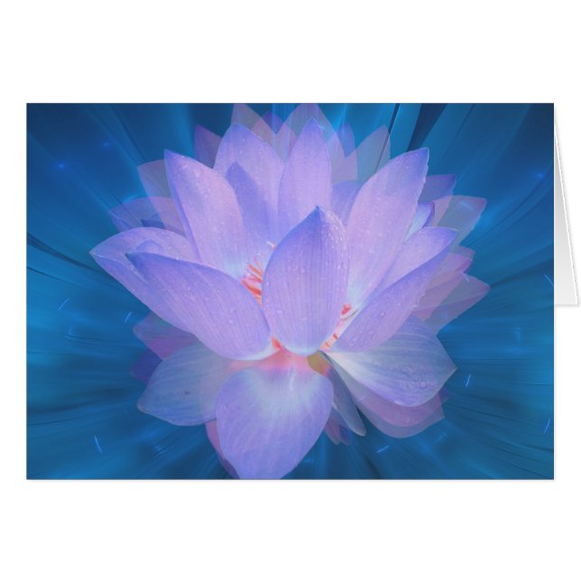 Galaxy Flower Hälsningskort (Framsidan Horizontal)