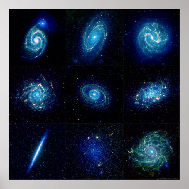 Galaxy Gallery - Nine Spectacular Galaxies Poster (Framsidan)