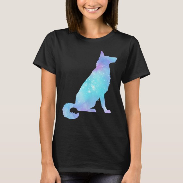 Galaxy German Shepherd T Shirt (Framsida)