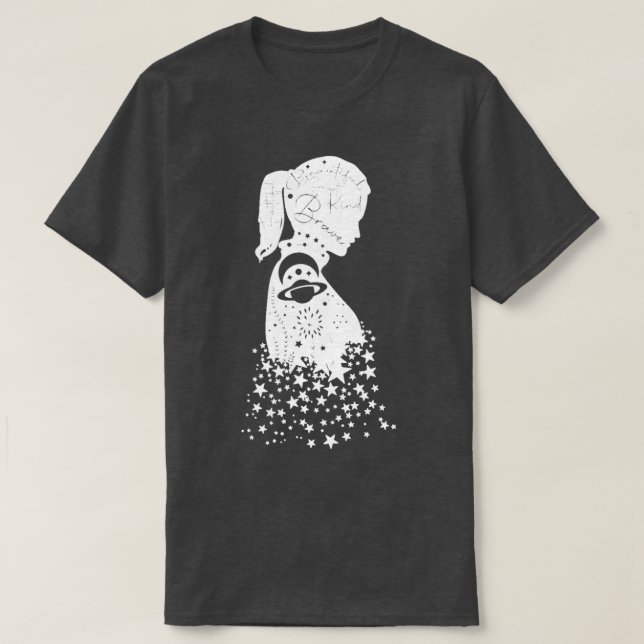 Galaxy Girl Mor Sister Astrology Witchy Gothic T Shirt (Design framsida)