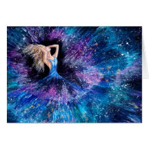 Galaxy Girl Star Burst-kort för henne.