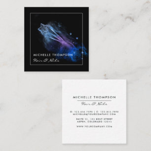 Galaxy Glitter Affärskort Fyrkantigt Visitkort