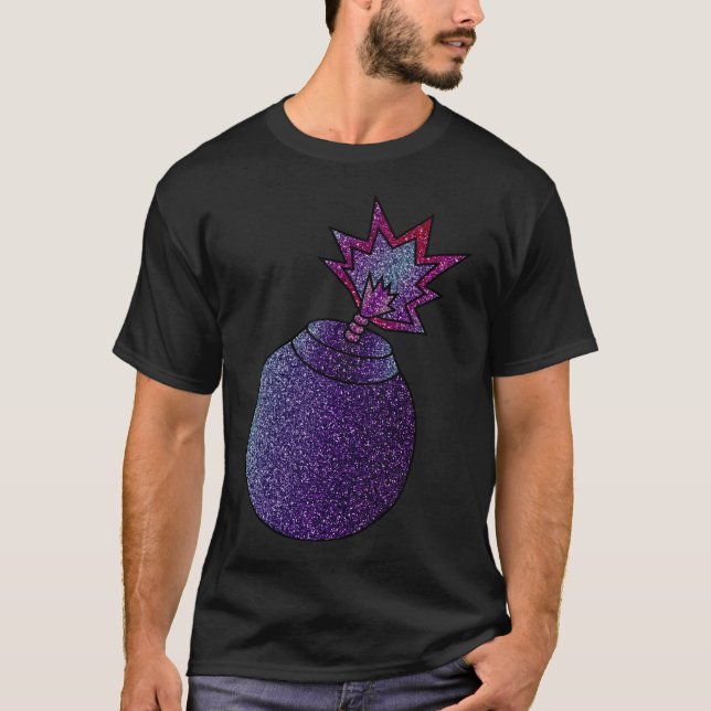 Galaxy Glitter Bomb T Shirt (Framsida)