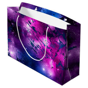 Galaxy Glow Kosmiblått Lila och Rosa Marble