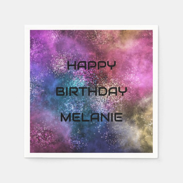 Galaxy Grattis på födelsedagen Pappersservett (Framsidan)