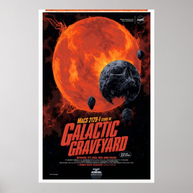 Galaxy Graveyard NASA Rymdresor Postertryck Poster (Framsidan)
