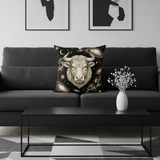 Galaxy Home Decor Taurus Zodiac Celestial Kudde (Skapare uppladdad)