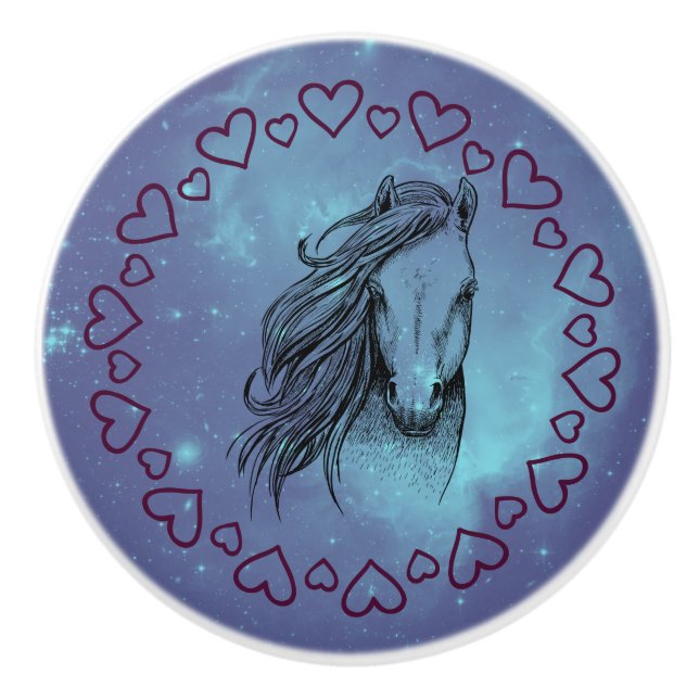 Galaxy Horse & Hearts Knopp (Framsidan)