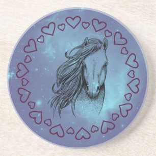 Galaxy Horse & Hearts Underlägg