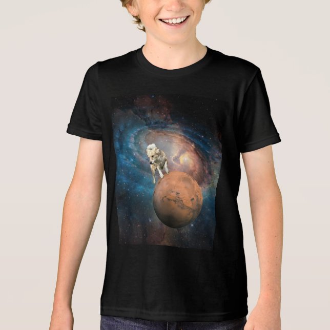 Galaxy Hund Kids T-shirt - Cosmic Fee Galaxy™ (Framsida)