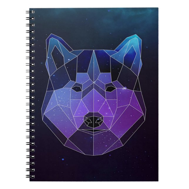 Galaxy Husky Canvas Anteckningsbok (Framsidan)
