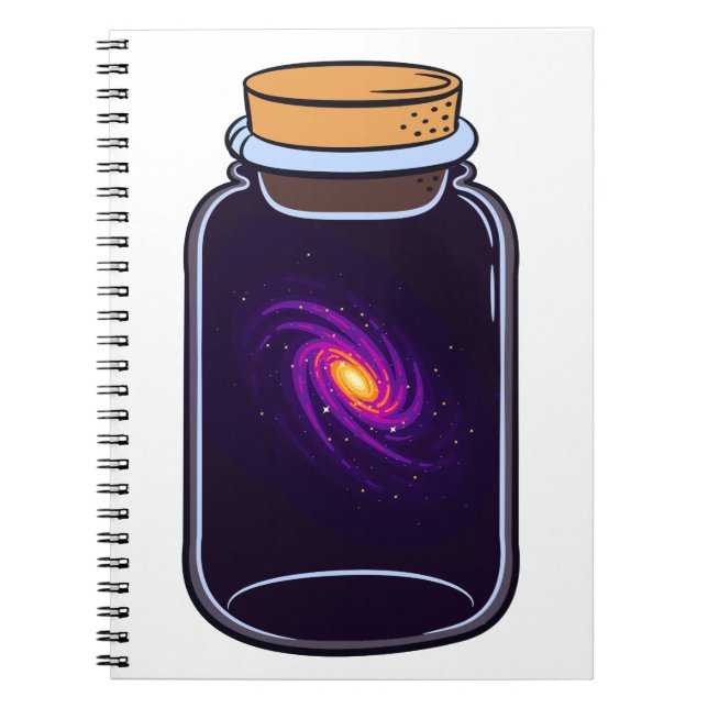 Galaxy i Burk Universe Glas Space Älskare Anteckningsbok (Framsidan)