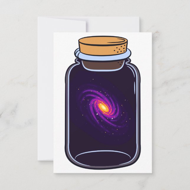 Galaxy i Burk Universe Glas Space Älskare Kort (Framsida)