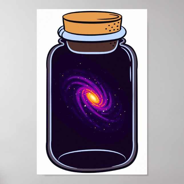 Galaxy i Burk Universe Glas Space Älskare Poster (Framsidan)