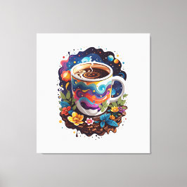 Galaxy i Kaffe Kopp Canvastryck