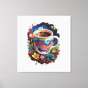 Galaxy i Kaffe Kopp Canvastryck